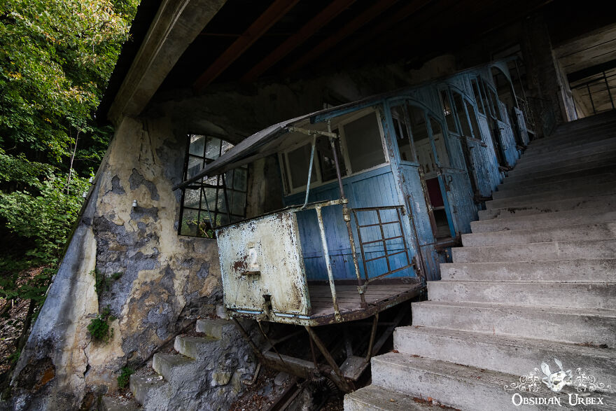 This Beautiful Blue Funicular Tramway Has Been Abandoned Since The Late 1970's