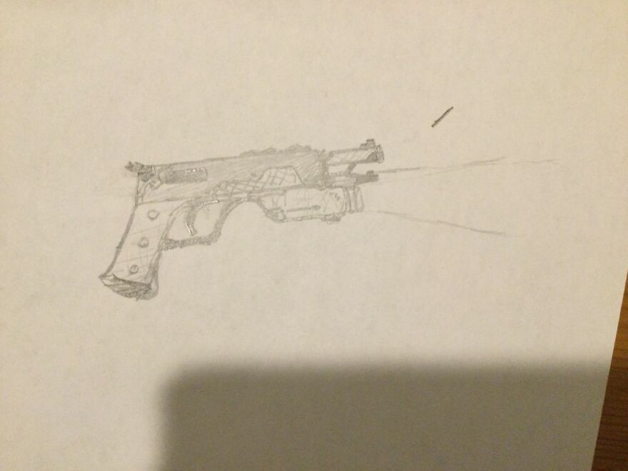 A Gun I Drew In 7.5 Minutes, I'm Open For Constructive Criticism.