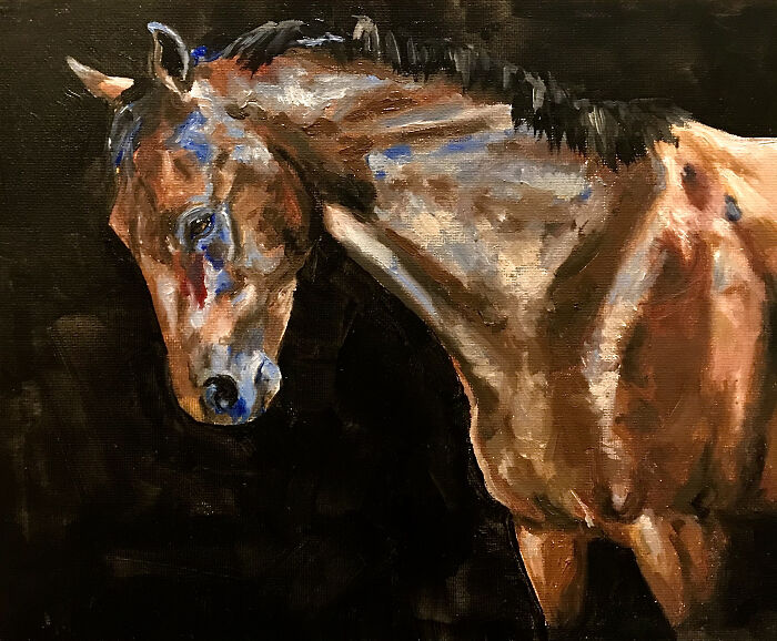 Oil Painting Of A Horse