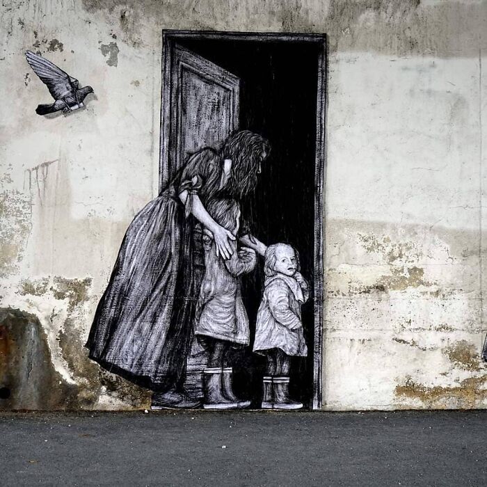 French Artist Brings Life To Buildings And Monotonous Objects On Parisian Streets With His Art