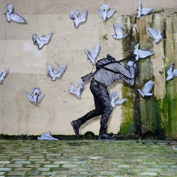 French Artist Brings Life To Buildings And Monotonous Objects On Parisian Streets With His Art