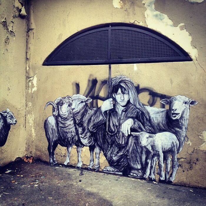 French Artist Brings Life To Buildings And Monotonous Objects On Parisian Streets With His Art