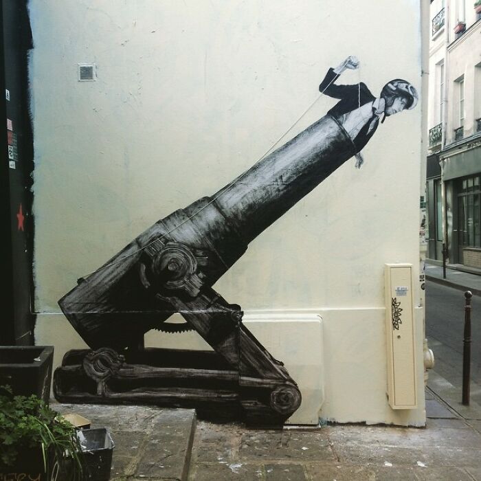 French Artist Brings Life To Buildings And Monotonous Objects On Parisian Streets With His Art