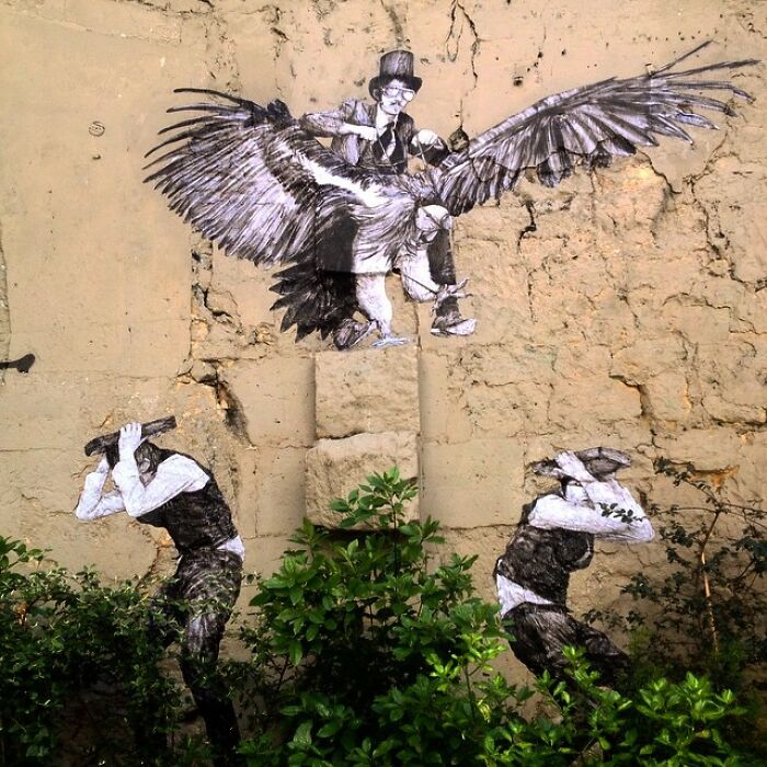 French Artist Brings Life To Buildings And Monotonous Objects On Parisian Streets With His Art