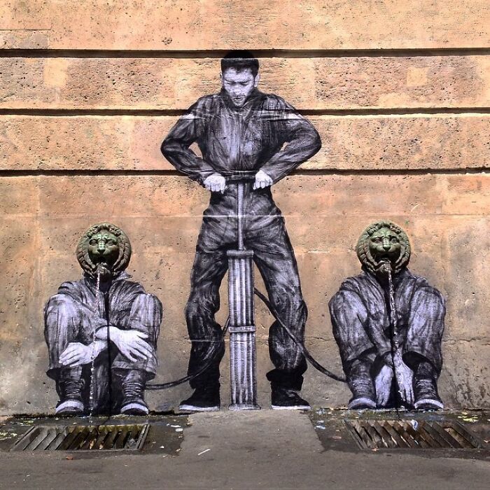 French Artist Brings Life To Buildings And Monotonous Objects On Parisian Streets With His Art