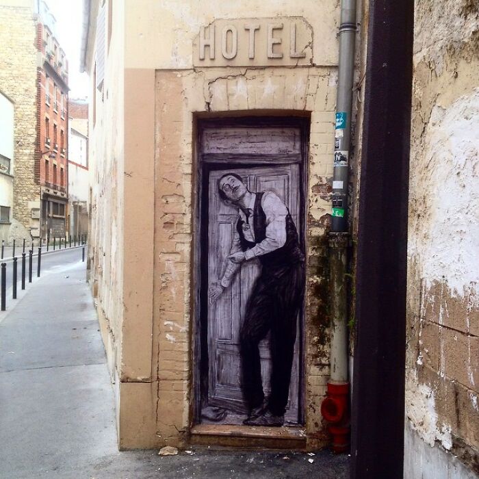 French Artist Brings Life To Buildings And Monotonous Objects On Parisian Streets With His Art