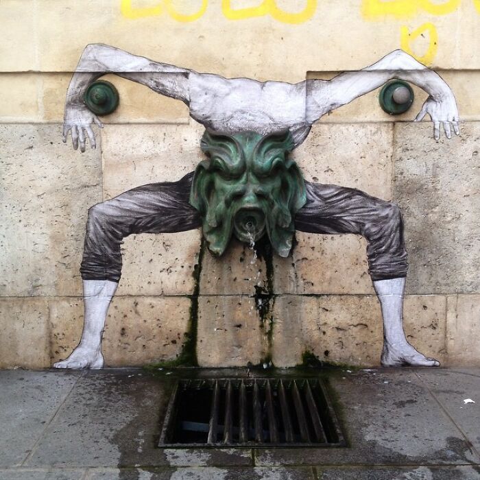 French Artist Brings Life To Buildings And Monotonous Objects On Parisian Streets With His Art