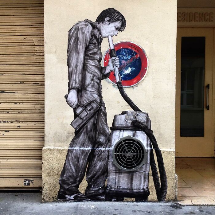 French Artist Brings Life To Buildings And Monotonous Objects On Parisian Streets With His Art