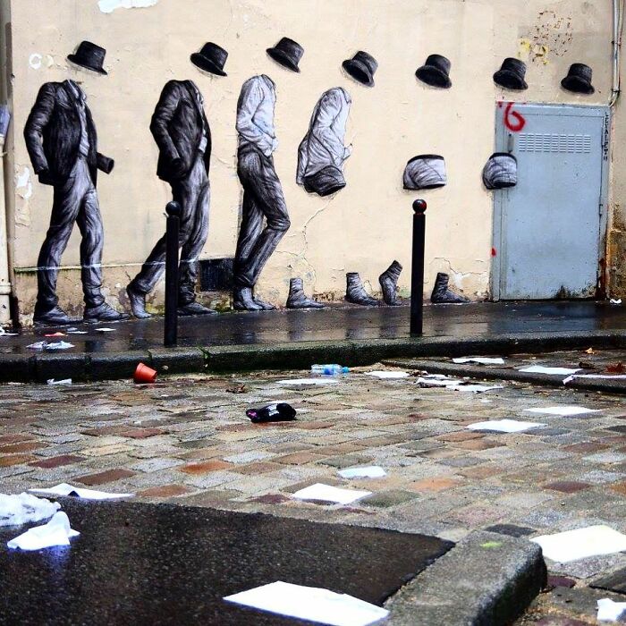 French Artist Brings Life To Buildings And Monotonous Objects On Parisian Streets With His Art