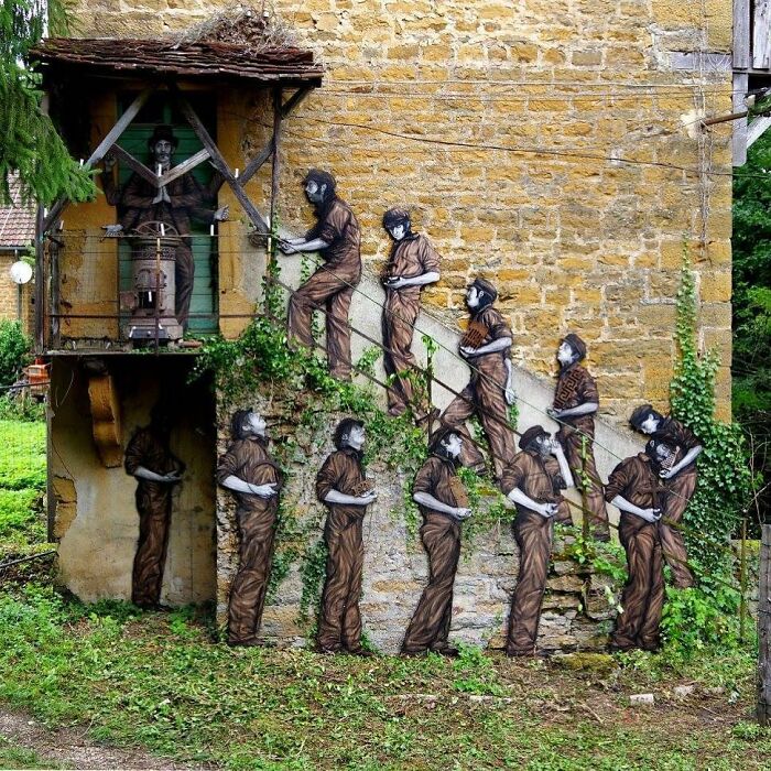 French Artist Brings Life To Buildings And Monotonous Objects On Parisian Streets With His Art