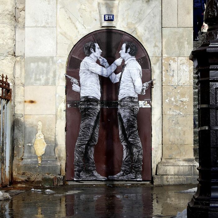 French Artist Brings Life To Buildings And Monotonous Objects On Parisian Streets With His Art