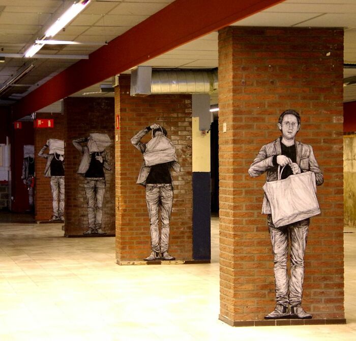 French Artist Brings Life To Buildings And Monotonous Objects On Parisian Streets With His Art