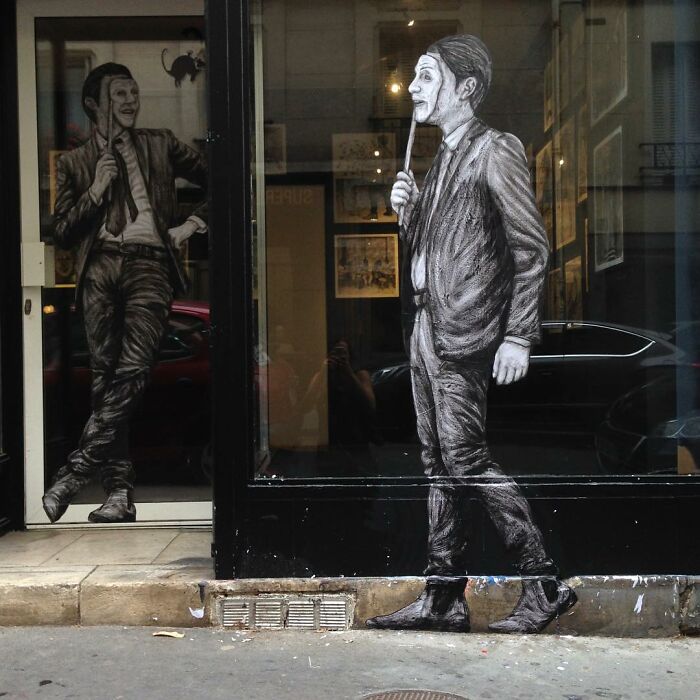 French Artist Brings Life To Buildings And Monotonous Objects On Parisian Streets With His Art