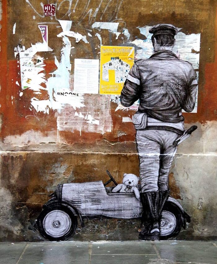 French Artist Brings Life To Buildings And Monotonous Objects On Parisian Streets With His Art