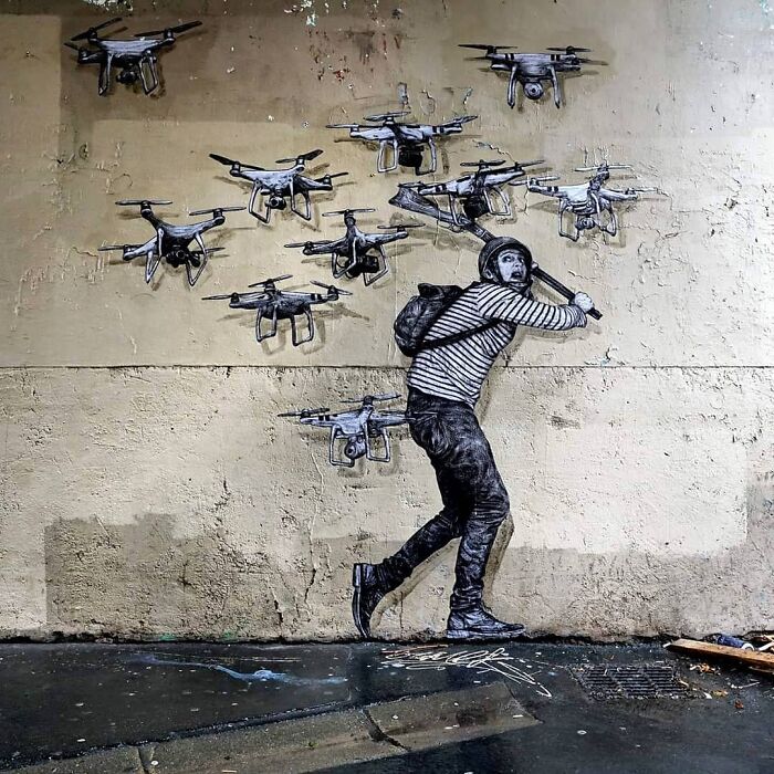 French Artist Brings Life To Buildings And Monotonous Objects On Parisian Streets With His Art