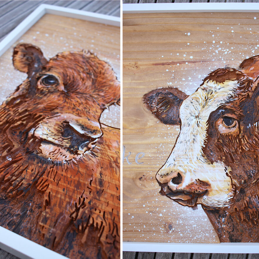 My Handmade Wood Engraved Portraits (34 Pics)