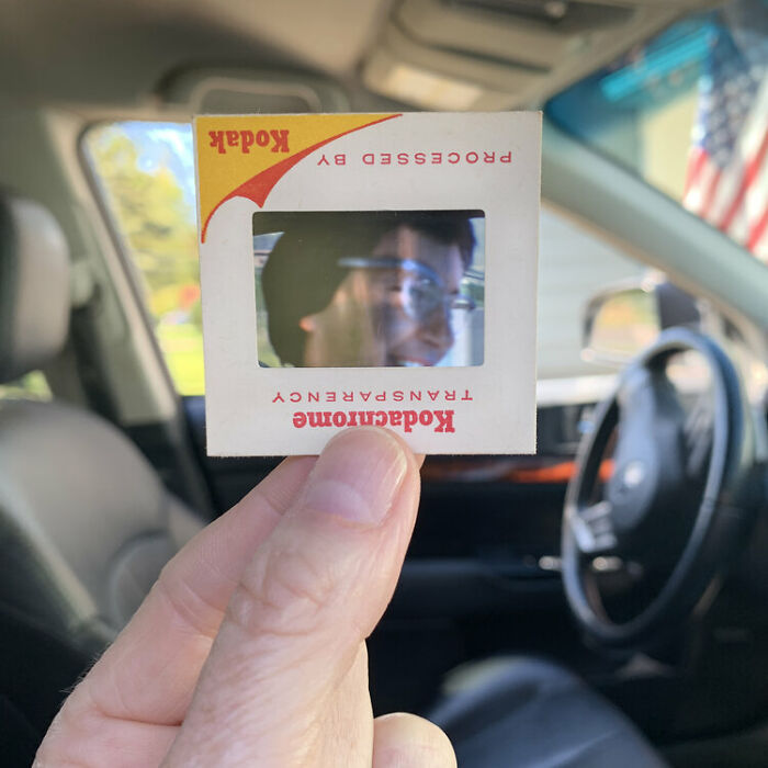 Photographer Shows Slides From The Past On Current Photographs Recording The Feeling Of The Passage Of Time