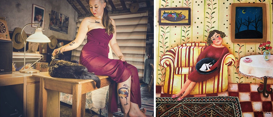 Meggie & Liquirizia. Painting By Gloria Delitala