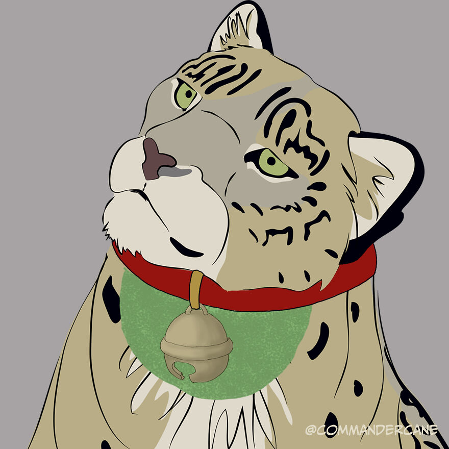 Maneki Neko From A Snow Leopard Pov