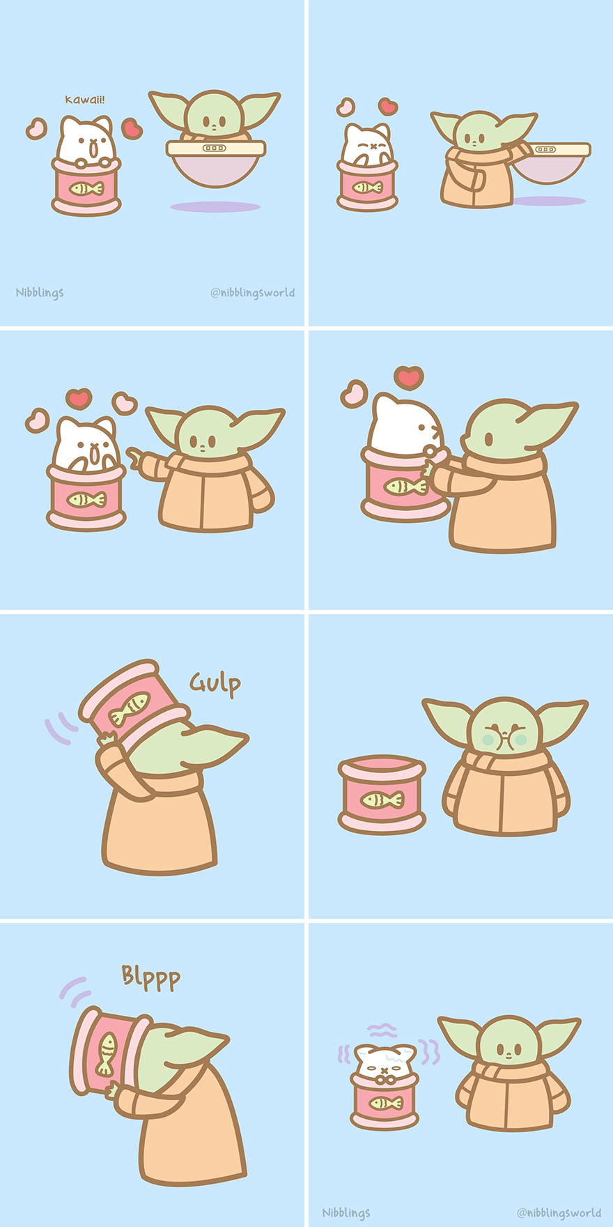 Can Cat Meets "The Child" (A.k.a. Baby Yoda)⁠