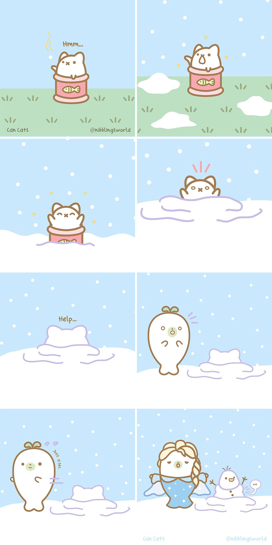 Can Cat's Snowy Day⁠
