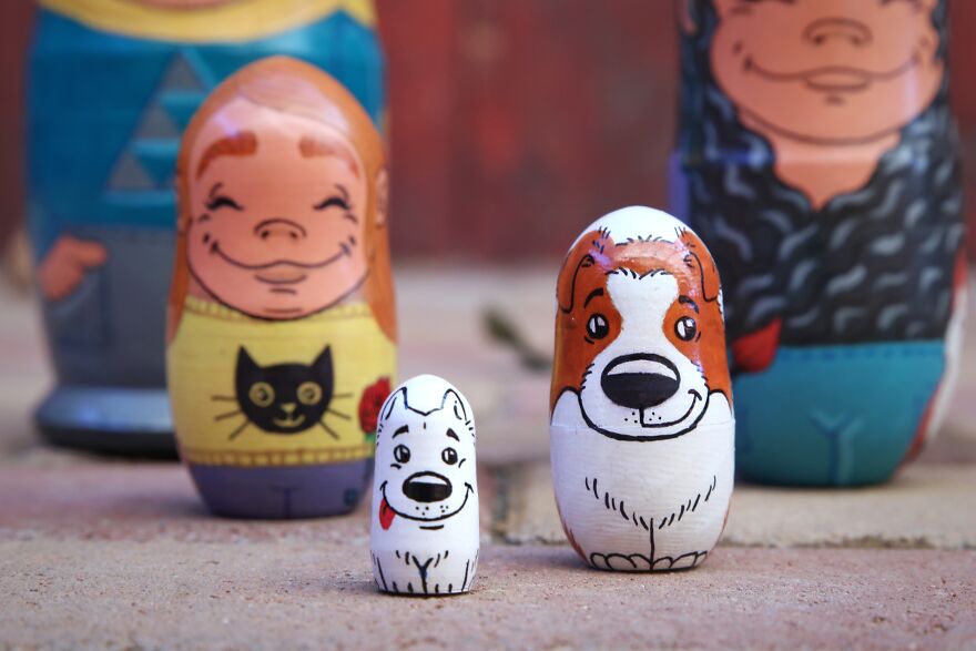 For This Holiday Season, I Created A Matryoshka Of My Family