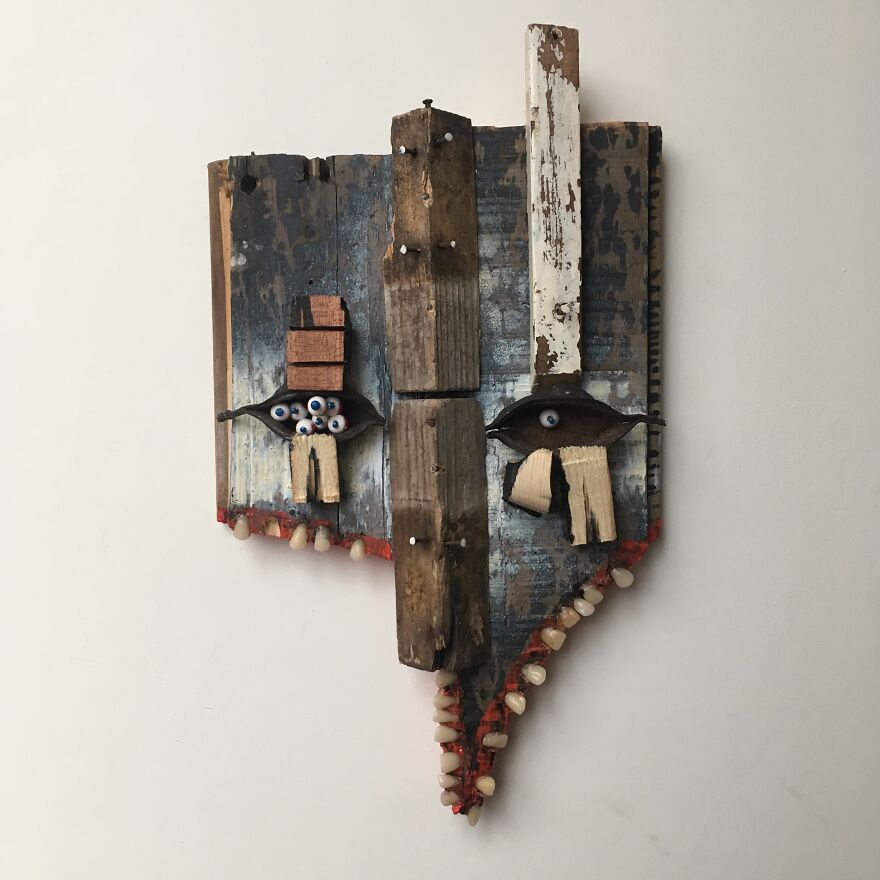 I Made Masks And Faces From Reclaimed Materials I Made Masks And Faces From Reclaimed Materials