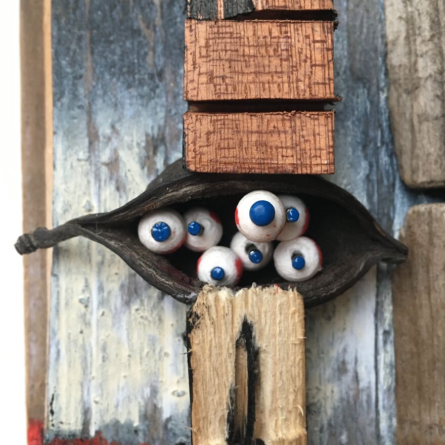 I Made Masks And Faces From Reclaimed Materials