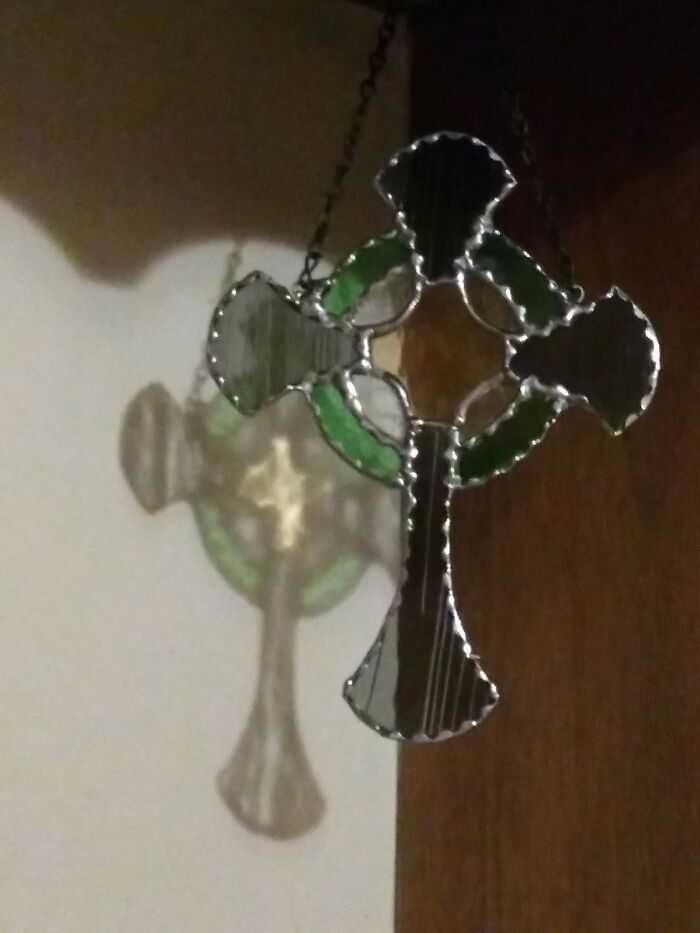 Surprised My Sister With A Stained Glass Cross (Shh, Almost Kept It!)
