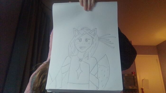 I Drew A Kitsune, A Japanese Fox-Girl