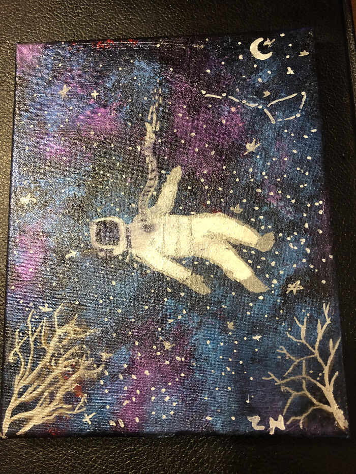 I Painted This For A High School Art Class. Its Not My Best Work But I Still Think It's Cool