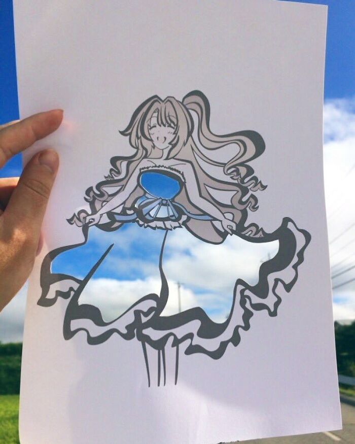 Japanese Artist Colors His Drawings With Real Landscapes