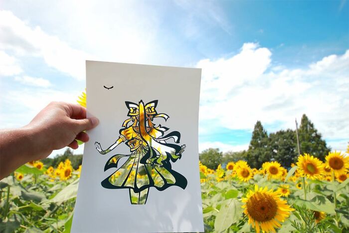 Japanese Artist Colors His Drawings With Real Landscapes