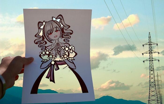 Japanese Artist Colors His Drawings With Real Landscapes