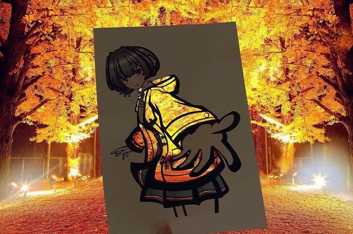 Japanese Artist Colors His Drawings With Real Landscapes