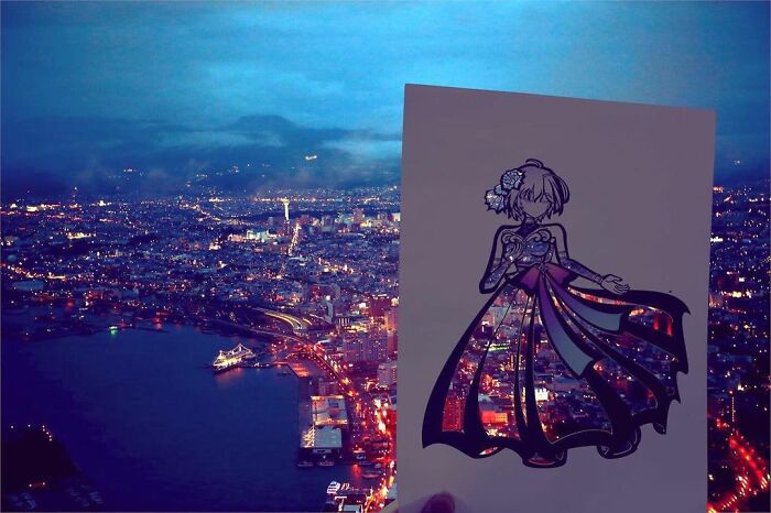 Japanese Artist Colors His Drawings With Real Landscapes