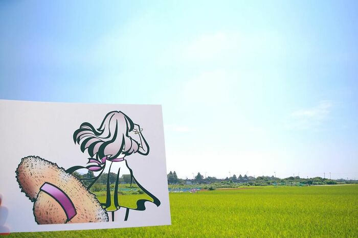 Japanese Artist Colors His Drawings With Real Landscapes