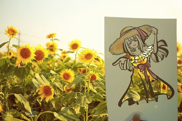 Japanese Artist Colors His Drawings With Real Landscapes