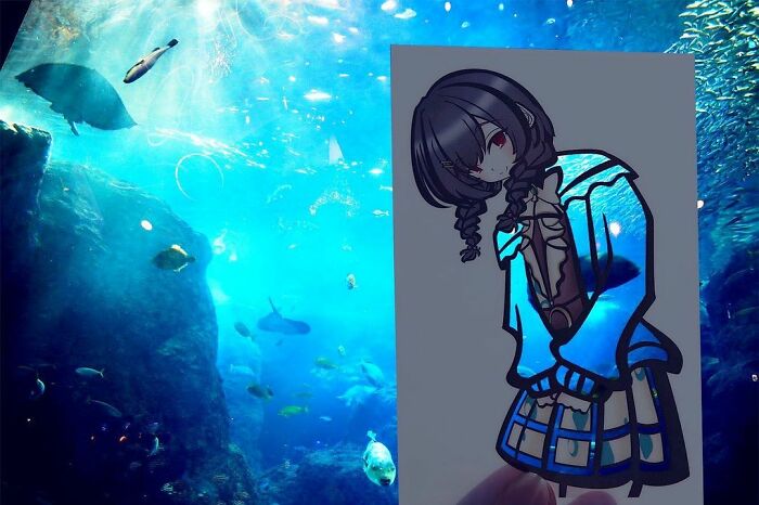 Japanese Artist Colors His Drawings With Real Landscapes