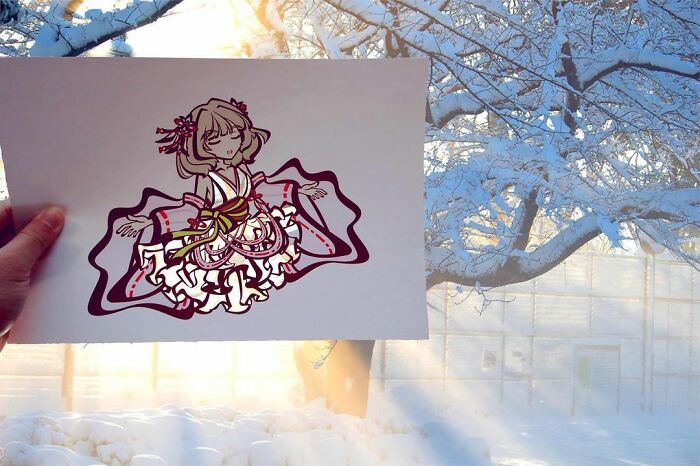 Japanese Artist Colors His Drawings With Real Landscapes