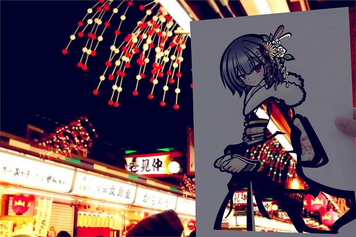 Japanese Artist Colors His Drawings With Real Landscapes