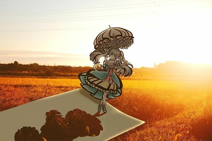 Japanese Artist Colors His Drawings With Real Landscapes