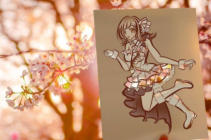 Japanese Artist Colors His Drawings With Real Landscapes