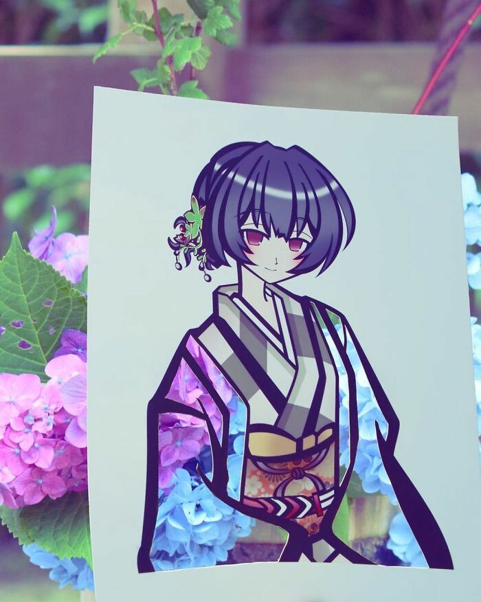 Japanese Artist Colors His Drawings With Real Landscapes