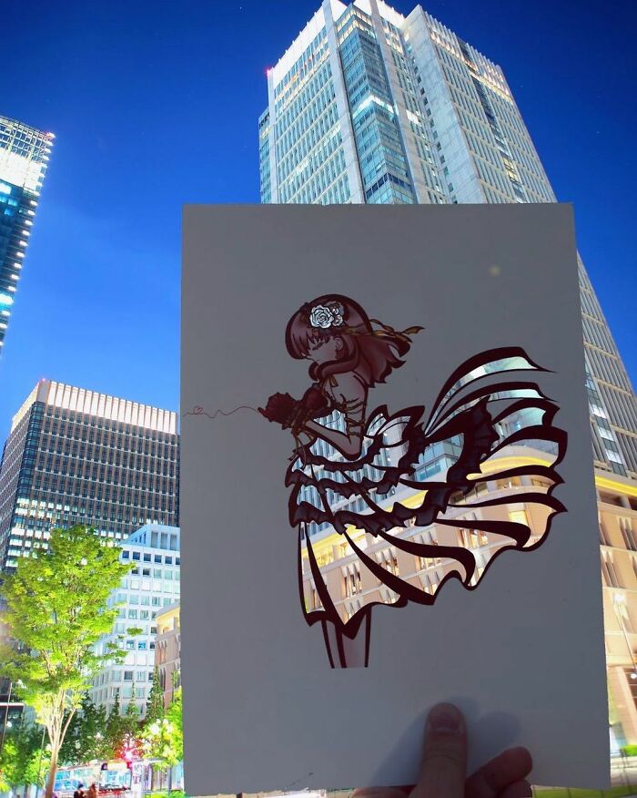 Japanese Artist Colors His Drawings With Real Landscapes