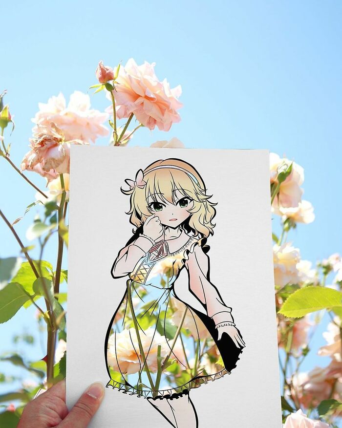 Japanese Artist Colors His Drawings With Real Landscapes