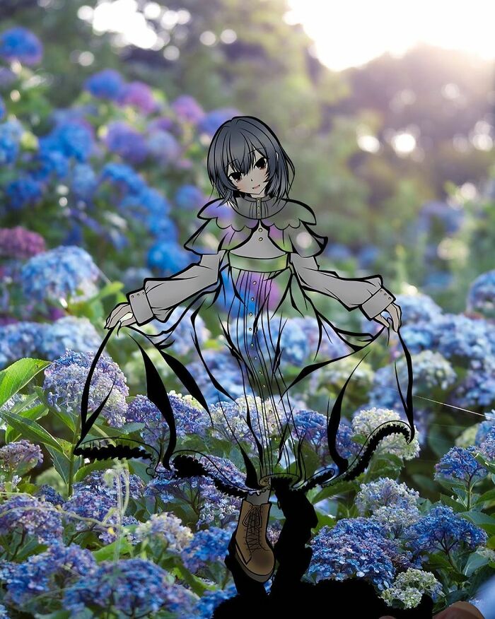 Japanese Artist Colors His Drawings With Real Landscapes