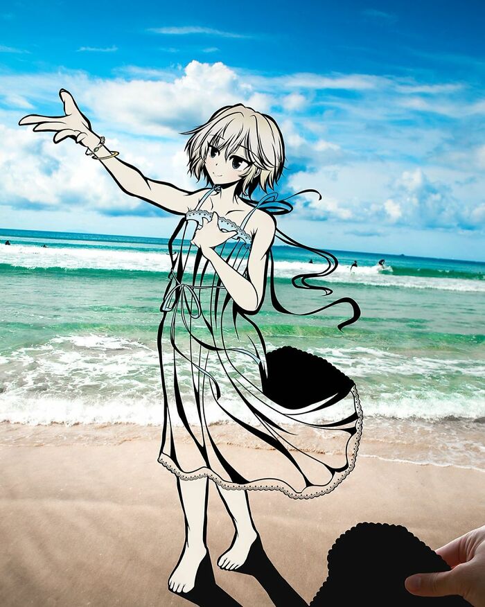 Japanese Artist Colors His Drawings With Real Landscapes