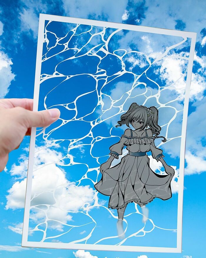 Japanese Artist Colors His Drawings With Real Landscapes