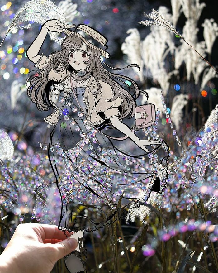 Japanese Artist Colors His Drawings With Real Landscapes